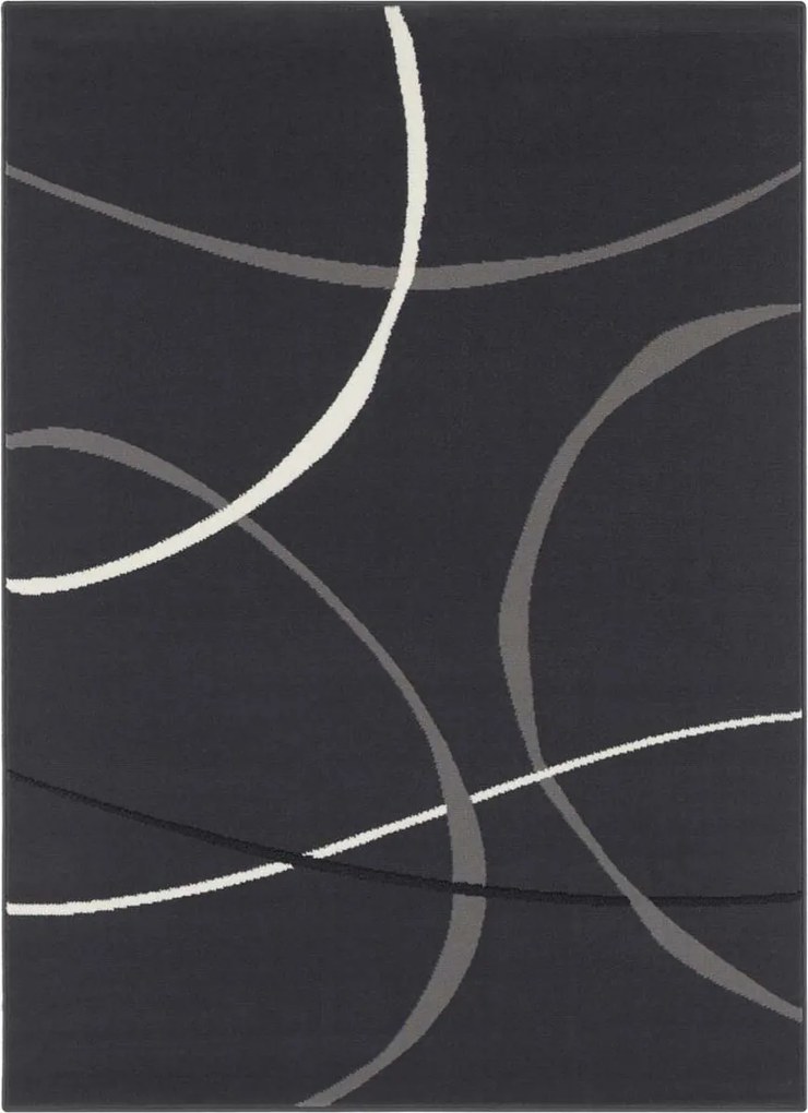 Modern szürke-krémszínű nappali szőnyeg puha szőrrel 120x160cm