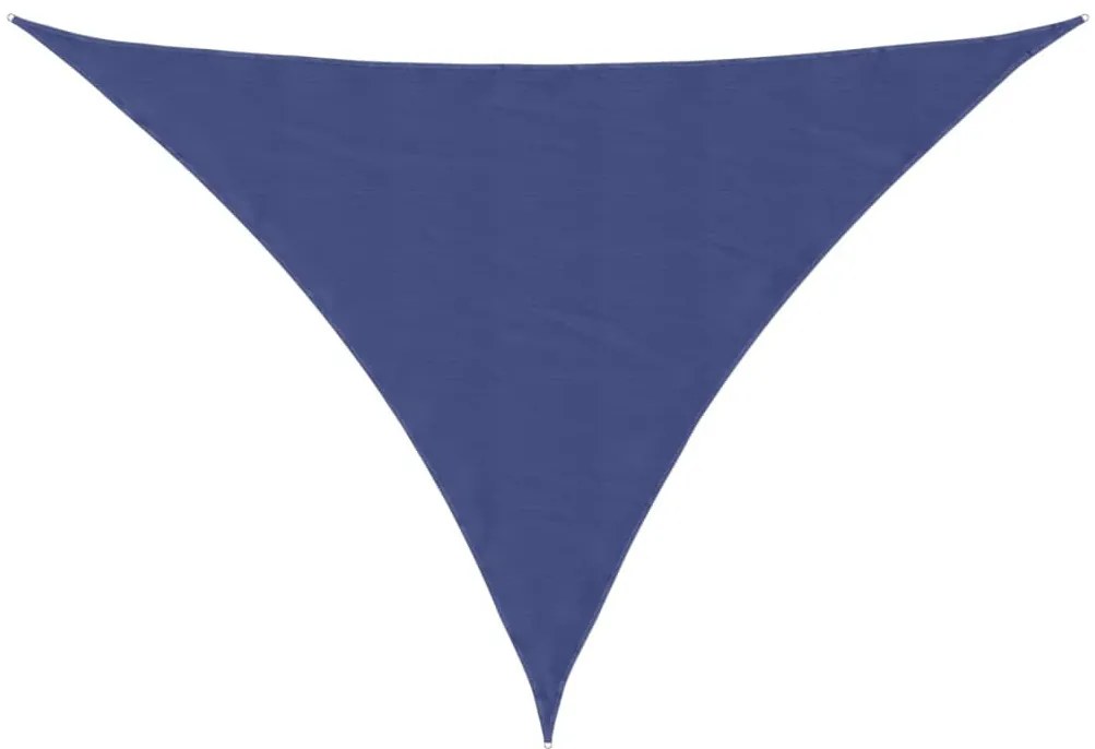 kék háromszögű oxford-szövet napvitorla 3,5 x 3,5 x 4,9 m