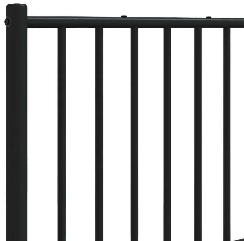 fekete fém fejtámla 200 cm