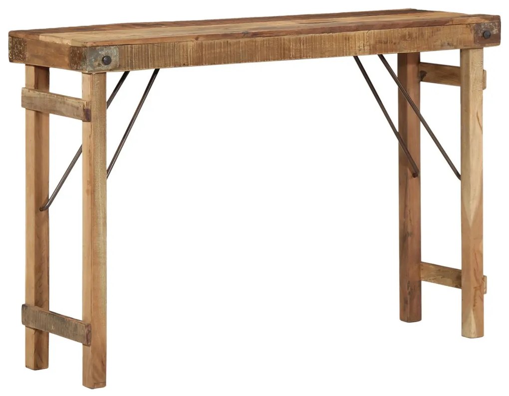 Konzolasztal 110x35x76 cm Tömör Újrahasznosított Fa