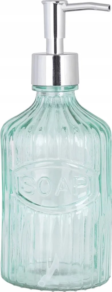 Folyékony Szappan Adagoló 500ml üveg átlátszó kék