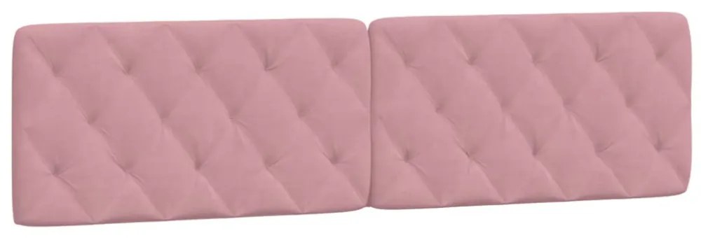 rózsaszín bársony ágykeret matrac nélkül 200 x 200 cm