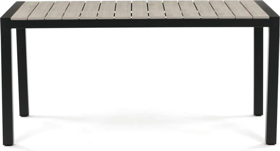 Kerti asztal 160x90 cm, alumínium, polywood, fekete, AZT-S1514 BK