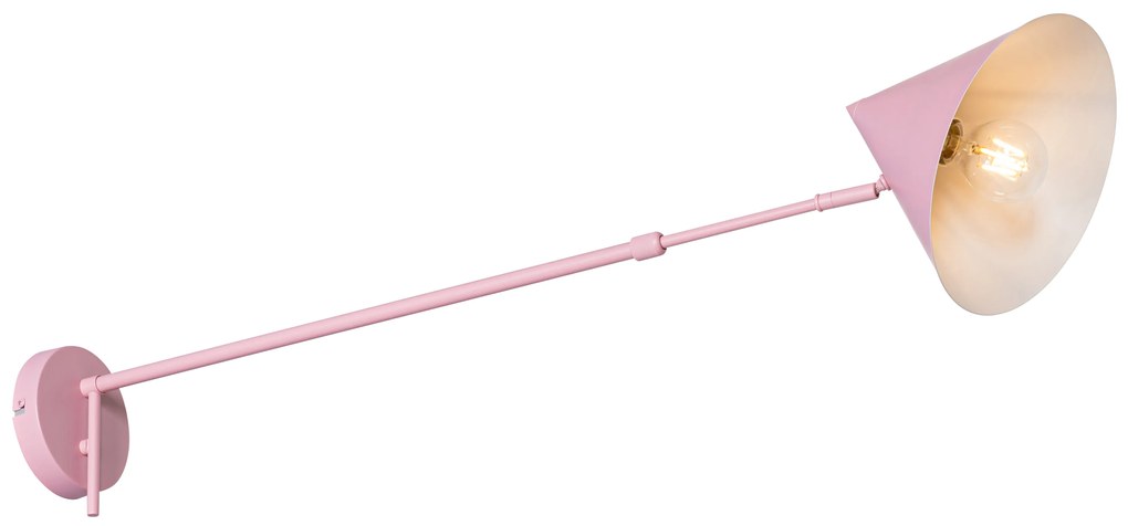 Design fali lámpa rózsaszín állítható - Triangolo