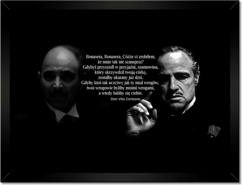 Poszterek keretben 40x30 Keresztapa Idézetek