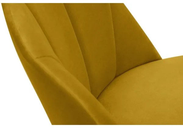 Étkezőszék BAKERI 86x48 cm sárga/világos tölgy