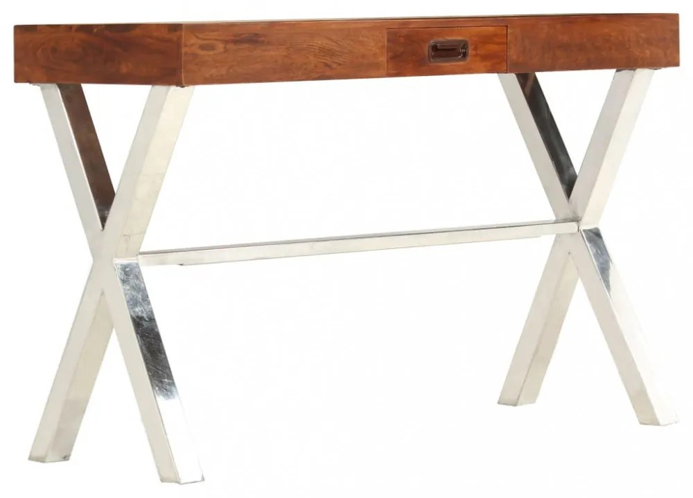 tömör akácfa íróasztal mézszínű felülettel 110 x 50 x 76 cm