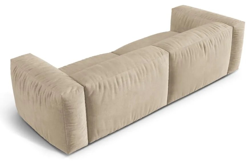 Bézs bársony moduláris kanapé 240 cm Martina – Micadoni