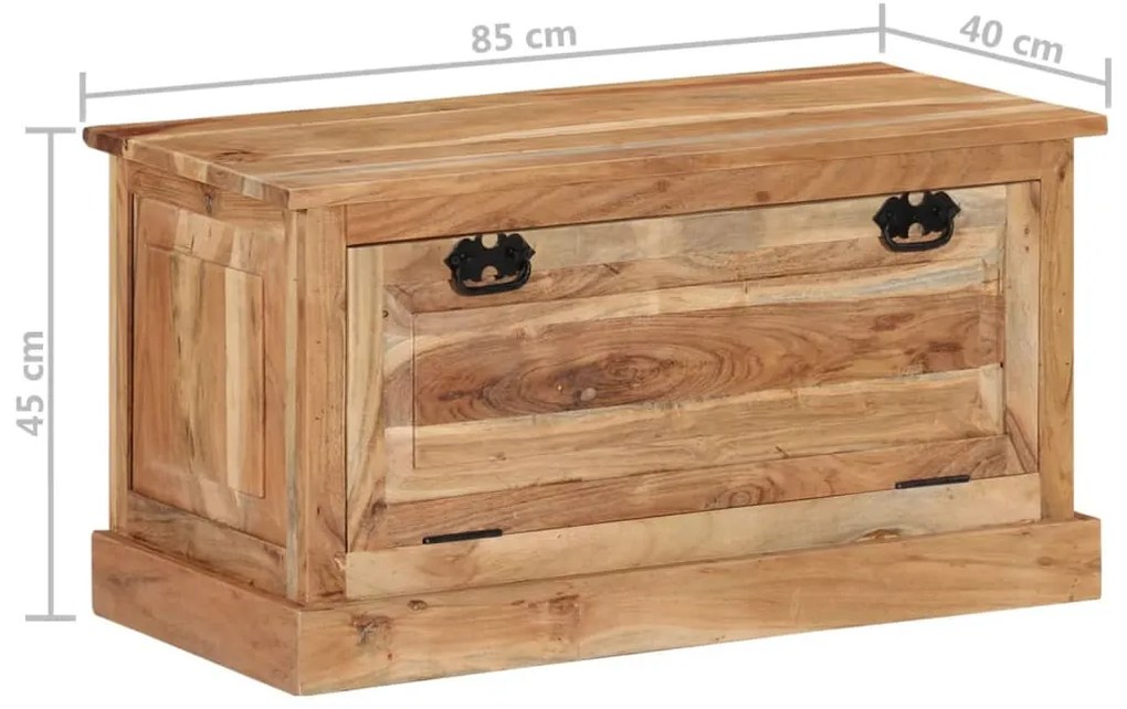 tömör akácfa cipőtároló pad 85 x 40 x 45 cm