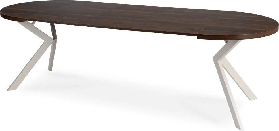 Modern bővíthető étkezőasztal LUKAS 100–250 cm dió kasmír