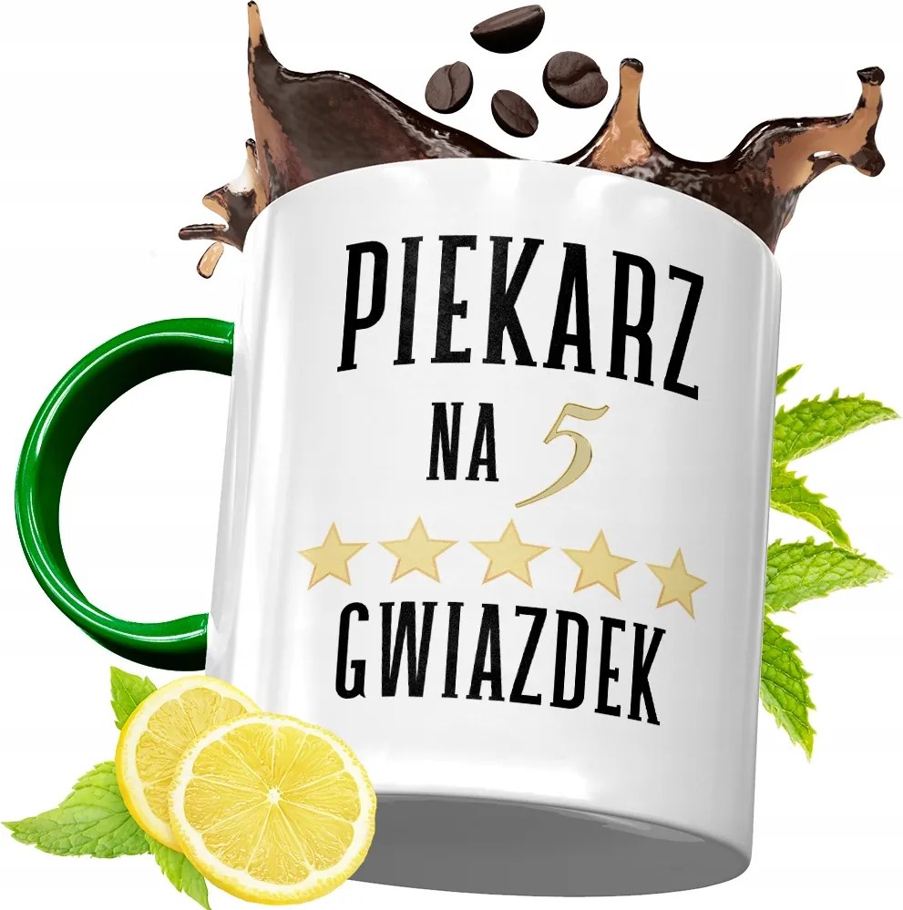 Zöld Bögre Péknek Születésnapi Ajándéknak, fényképes nyomattal