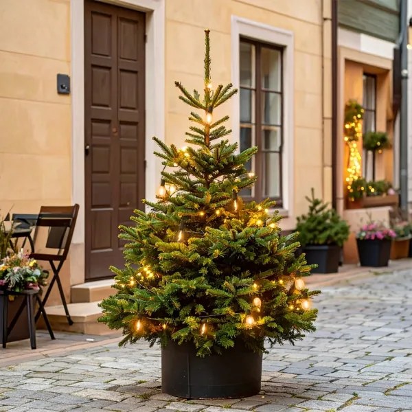 Brilagi - kültéri karácsonyi LED girland 10xLED/3xAA 3,2m IP44 meleg fehér