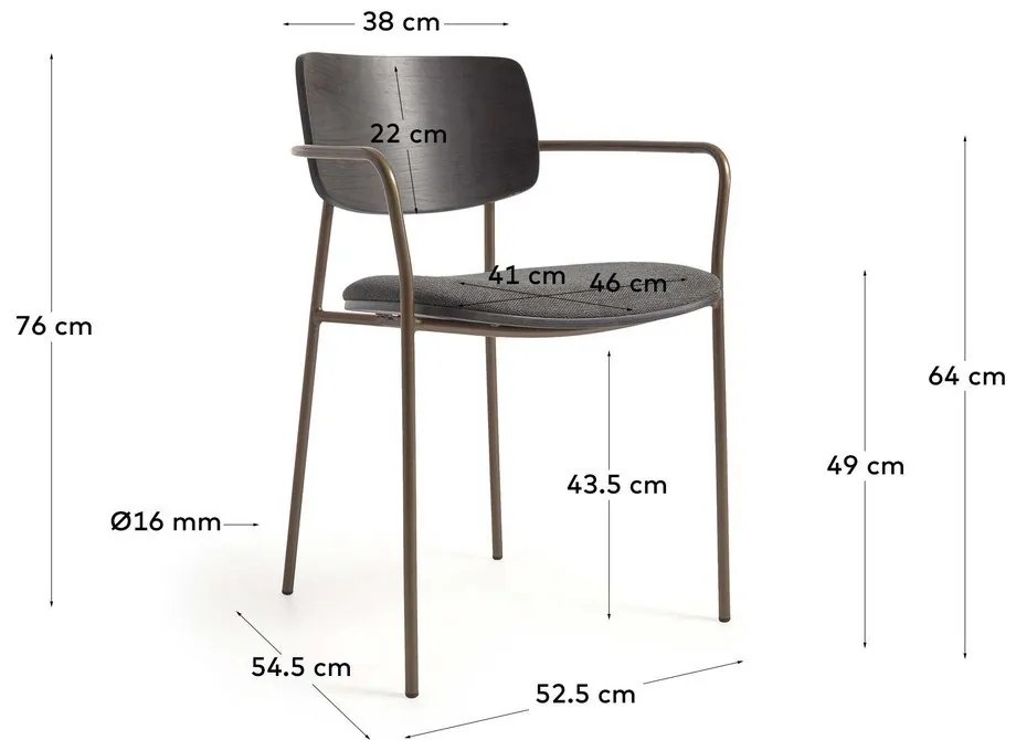 Szürke étkezőszék Maureen – Kave Home