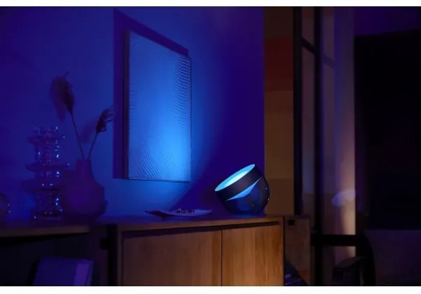 Philips Hue IRIS LED RGB asztali lámpa, állítható fényerő, 8,2W, fekete