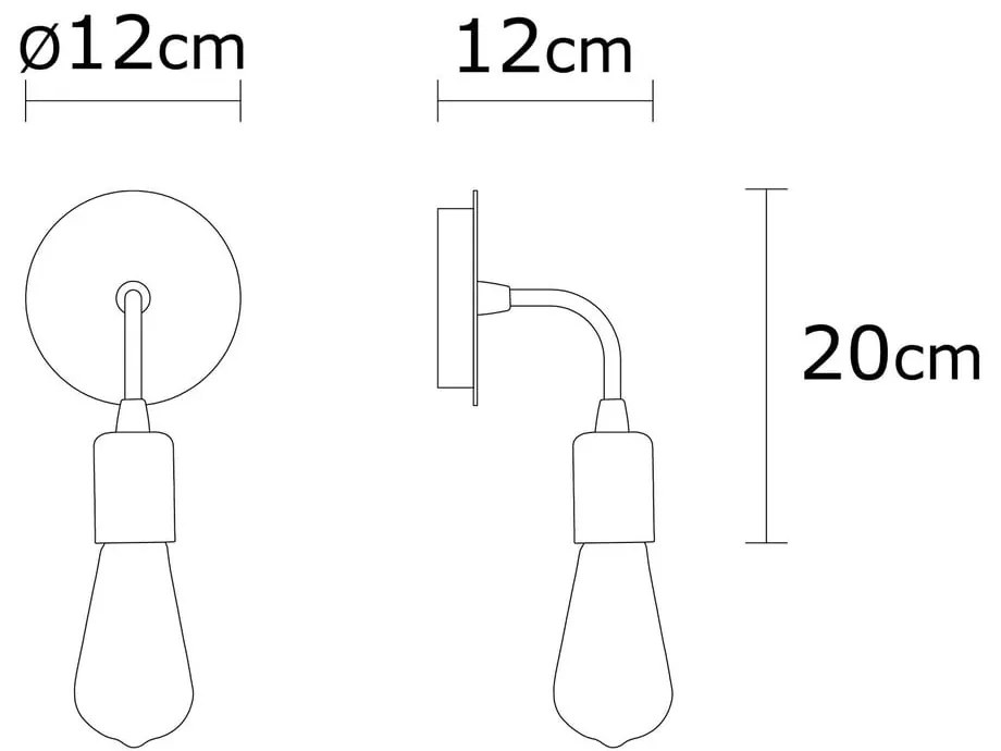 Aranyszínű fali lámpa Harput – Opviq lights