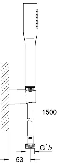 GROHE 27369000 - EUPHORIA COSMOPOLITAN STICK 1500 mm, fényes króm zuhanyszett