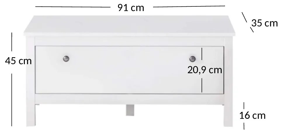 Cipőtároló Olna (fehér). 1053161