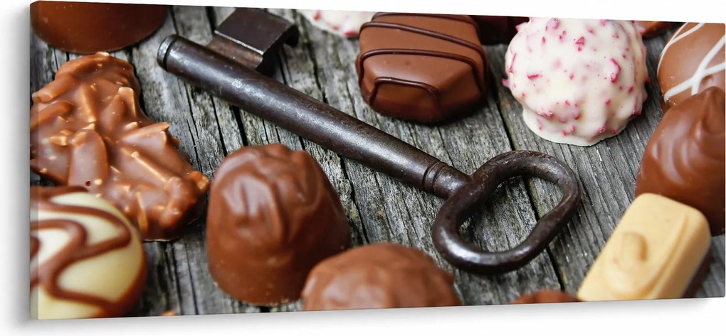 Csokoládé és a kulcs képe (120x50 cm)