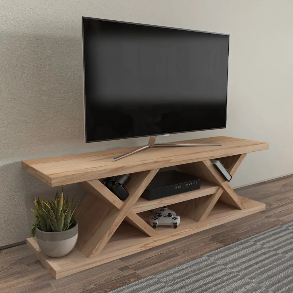 Massi TV-állvány, tölgy, 136 cm