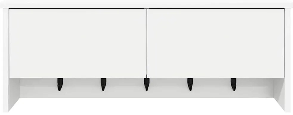 Fali Kabáthorog polcokkal ajtóval Fehér 80 x 20 x 30 cm Faanyag