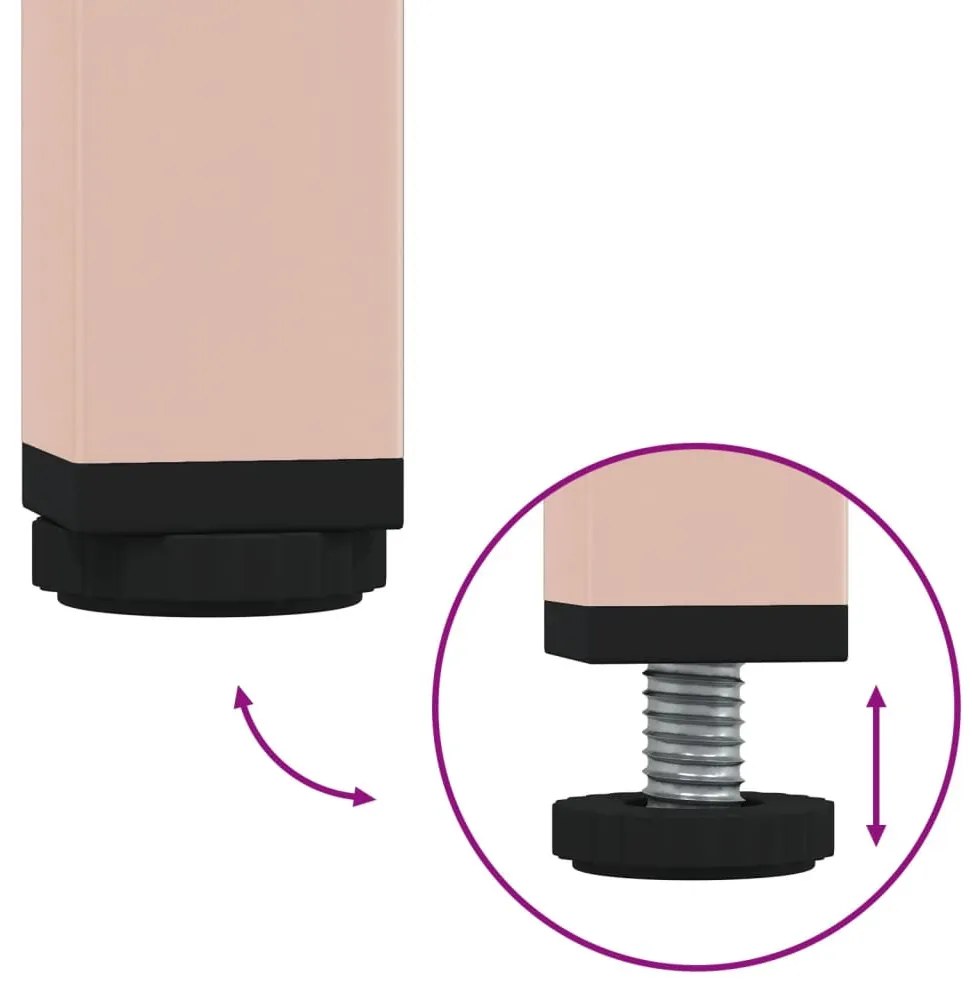 vidaXL rózsaszín acél TV-szekrény 100,5 x 39 x 50,5 cm
