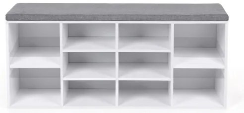 VOREN cipős szekrény fehér/szürke