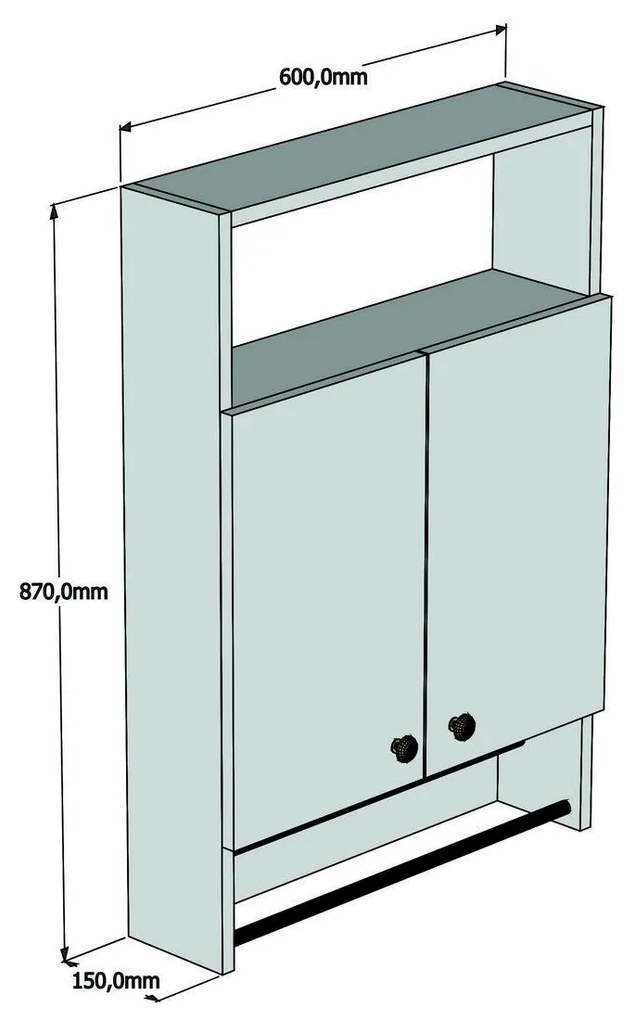 Fürdőszoba szekrény Elisa 1 (dió). Akció -26%. 1089170
