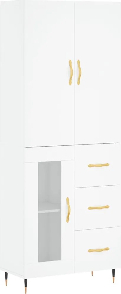 vidaXL fehér szerelt fa magasszekrény 69,5 x 34 x 180 cm
