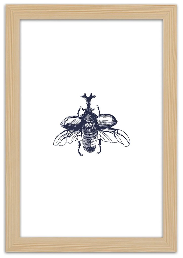 Gario Poszter Repülo bogár A keret színe: Barna, Méret: 70 x 100 cm
