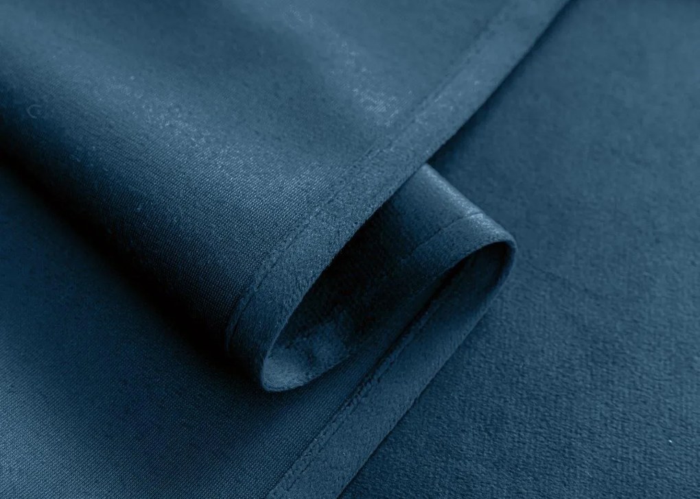 Petrolkék sötételő függöny VELVET 140x270 cm Felfüggesztés: Hullámos sínszalag