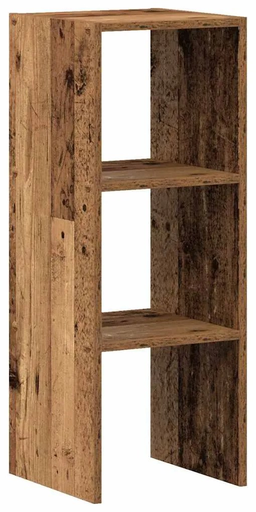 antik fa színű szerelt fa könyvespolc halmozható 30 x 30 x 80cm