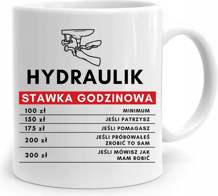 Bögre Ajándék Vízvezeték Szerelőnek Óradíj Nyomtatott Fényképpel