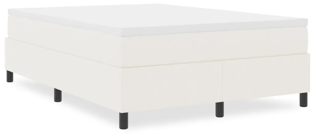 Boxspring Ágy Krém 140x200 cm Kordbársony