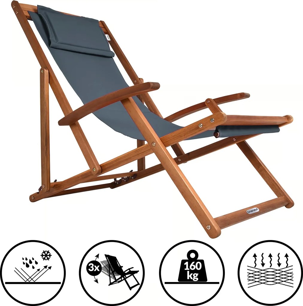 SIENA kerti nyugágy, 94x60x94cm, antracit Jurhan