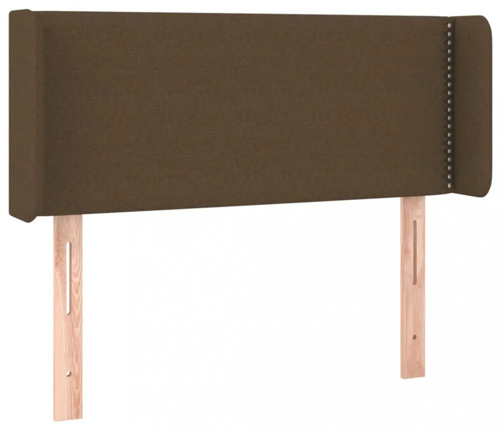 sötétbarna szövet fejtámla 103x16x78/88 cm