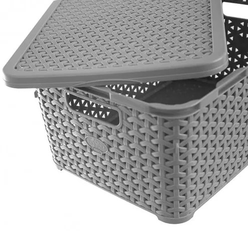 Orion Box fedéllel RATAN, 10 l, szürke