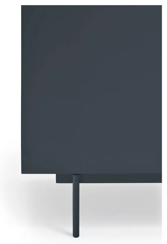 Antracitszürke-natúr színű magas komód tölgyfa dekorral 100x120 cm Otto – Teulat