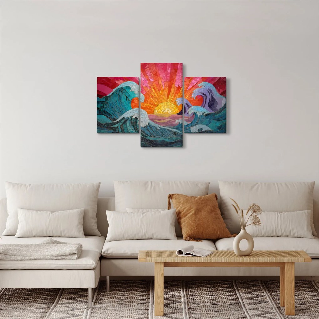 Kép - Hullámmozaik (90x60 cm)