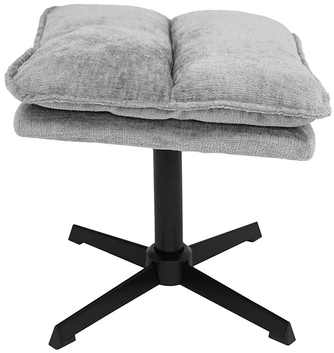 Relaxační forgó fotele KATANIA lábtartóval, világosszürke