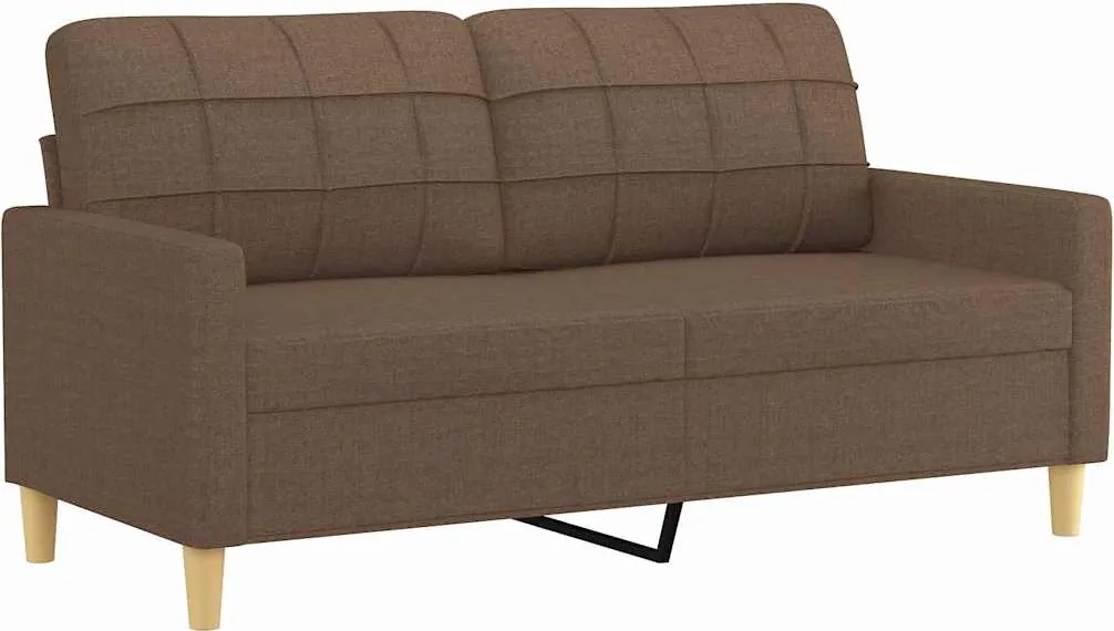 vidaXL kétszemélyes barna szövetkanapé 140 cm
