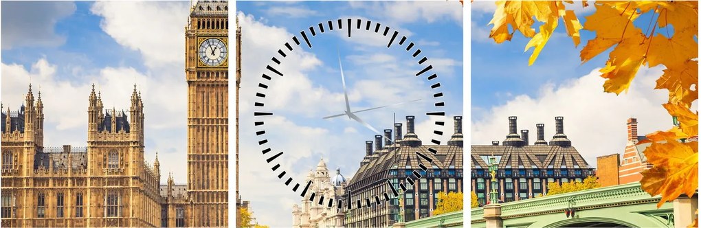 Kép - Big Ben, London (órával) (90x30 cm)
