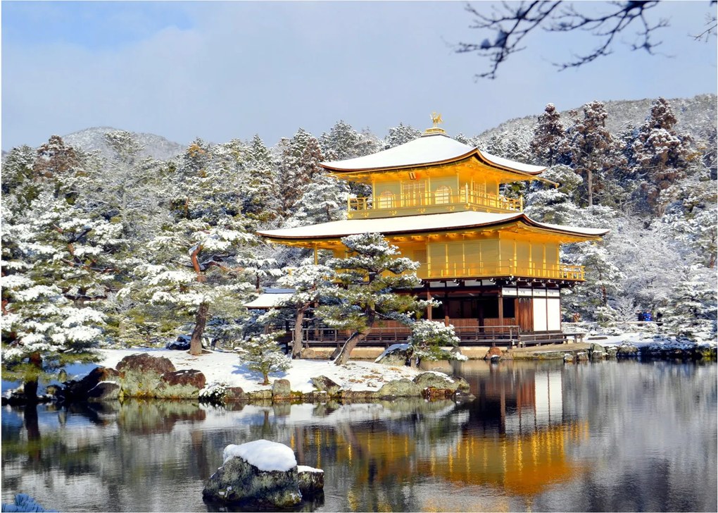 Üveg kép - Kinkakuji, Japán (70x50 cm)