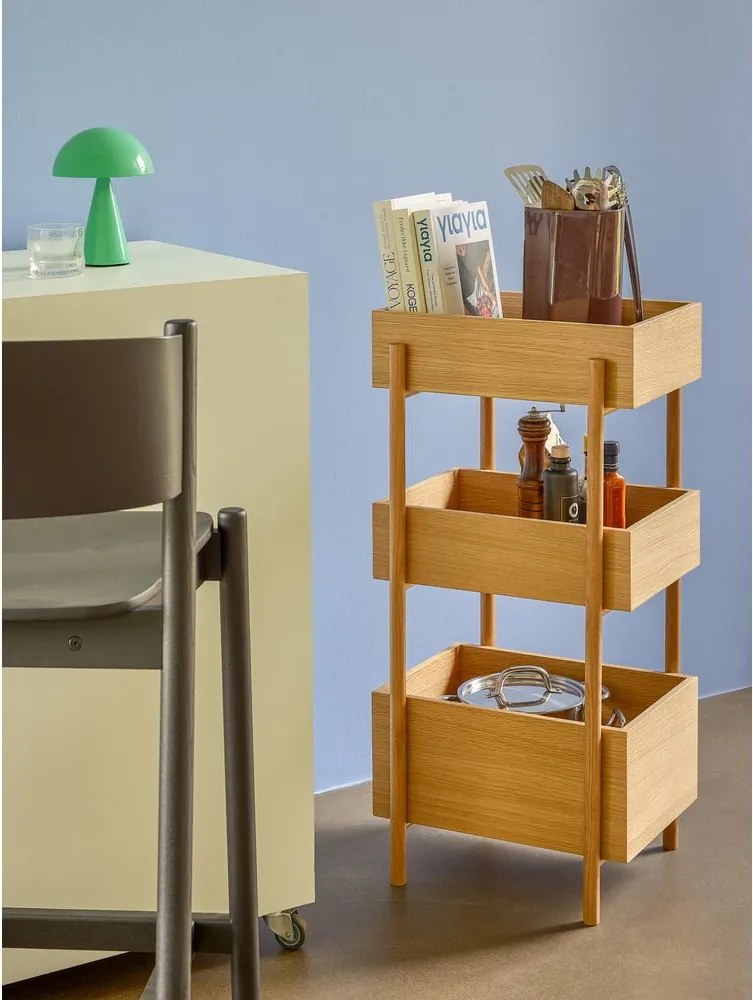 Natúr színű tölgyfa konzolasztal 34x43 cm Stack – Hübsch