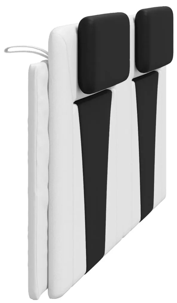 fehér és fekete műbőr fejtámla párna Viana 180 cm