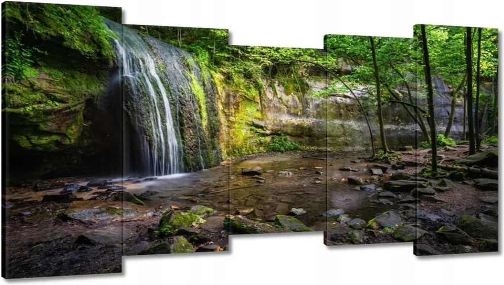 Vászonkép 150x80 Trópusi erdő vízesés