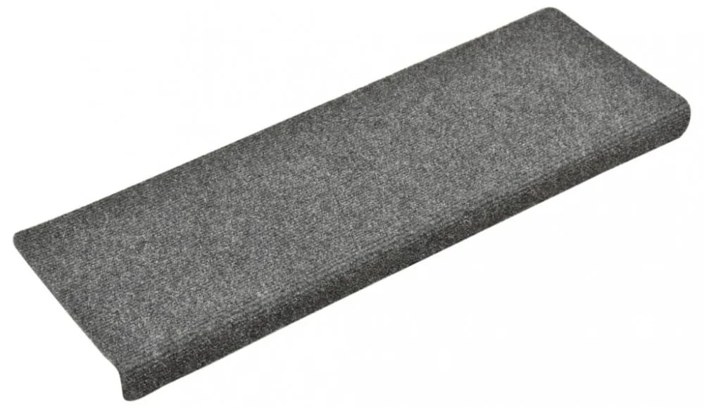 15 db világosszürke szövet lépcsőszőnyeg 65x21x4 cm