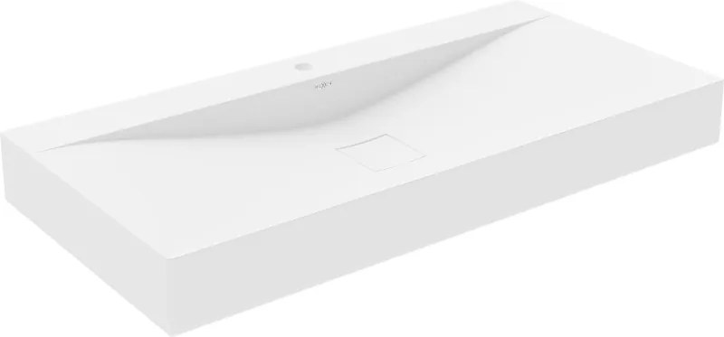 Mexen Poli konglomerát mosdó, 1/O 100 x 48 cm, fehér - 23021001