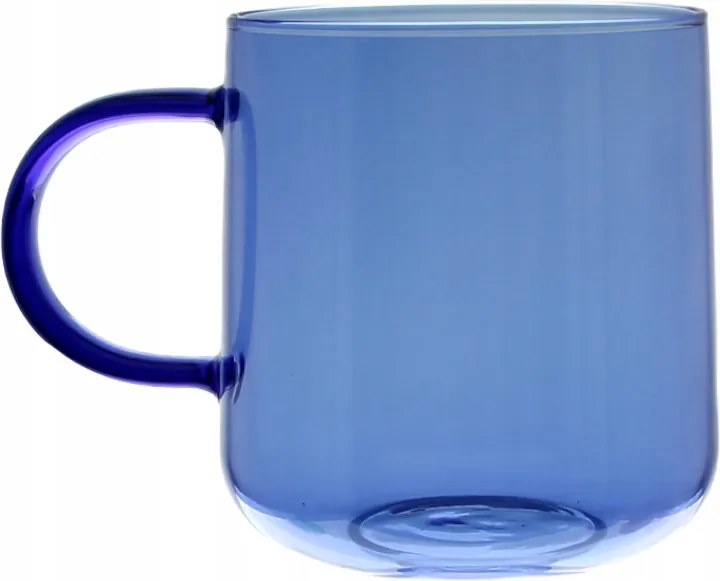 Üvegpohár Kék Kávés És Teás Bögre 310 ML. 8,7 cm