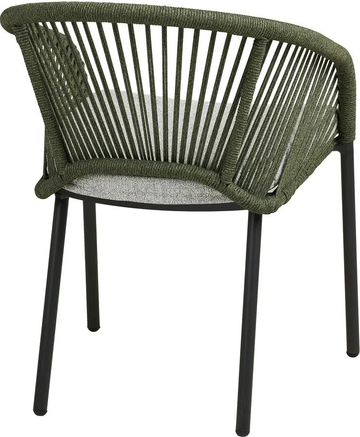 Zöld fém-párnázott kerti szék Novella – House Nordic