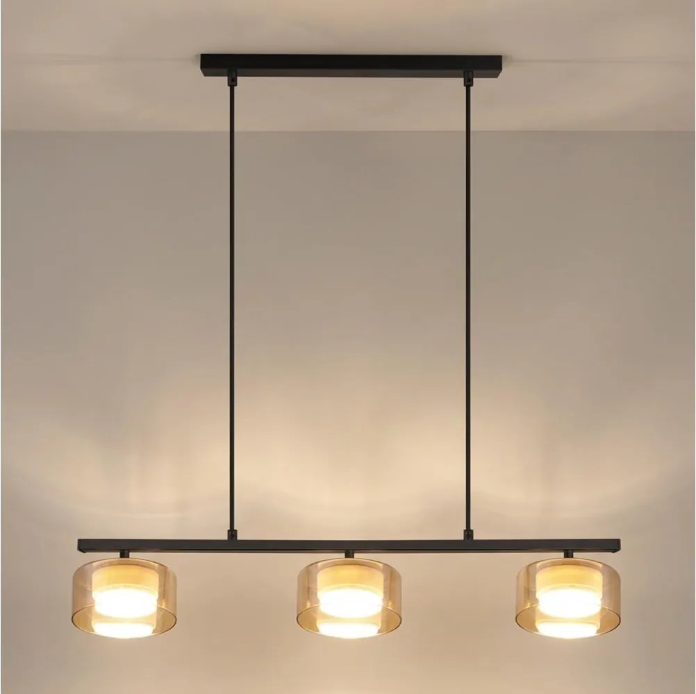 Brilagi - Kábeles csillár AURA LUX 3xGX53/30W/230V fekete/arany